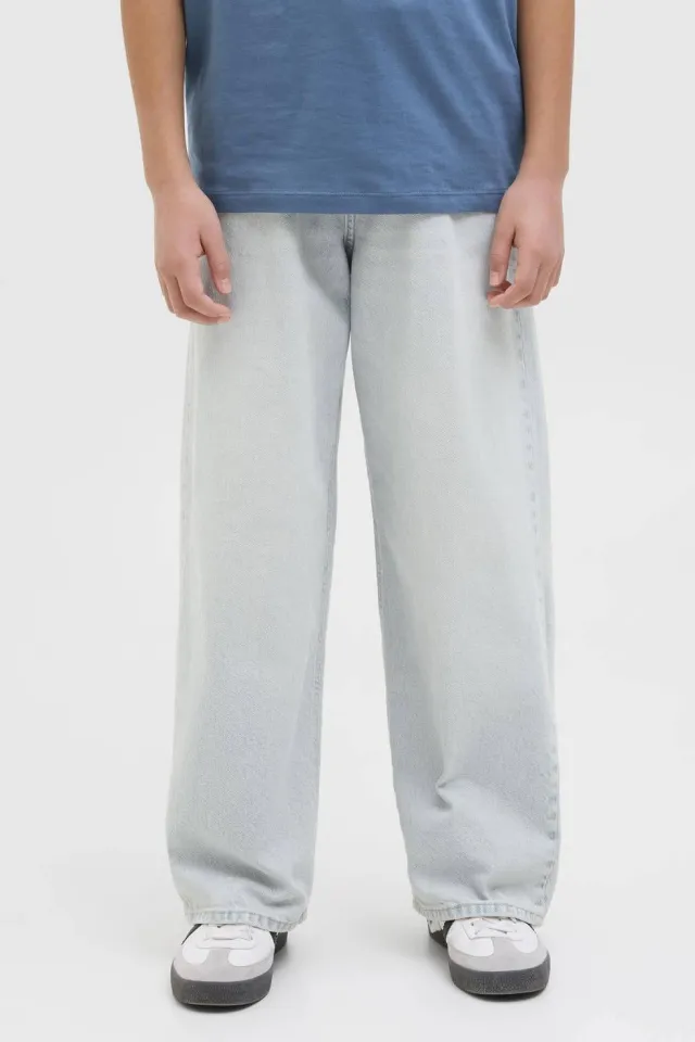 Jack & Jones JUNIOR high waist extra baggy fit jeans light blue denim, foto 3
