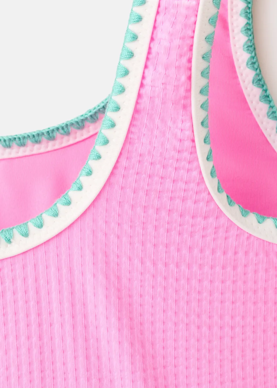 Mango Kids one shoulder badpak roze/blauw, foto 5