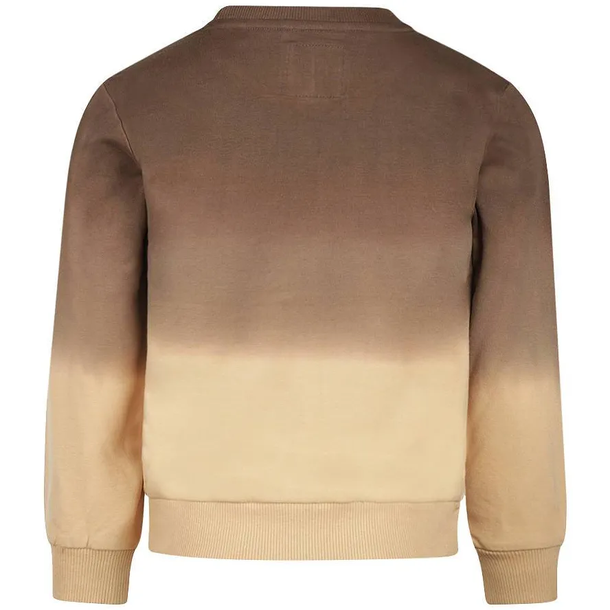 Koko Noko rechtvallende tie-dye sweater - bruin/geel, foto 3