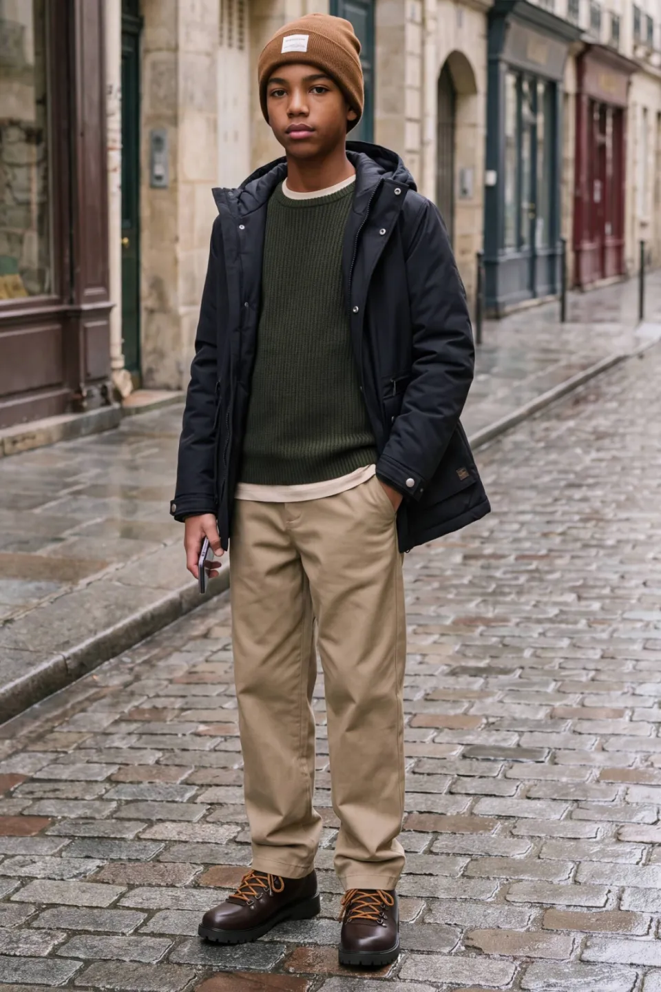 Jack & Jones JUNIOR gebreide trui - donkergroen, foto 4