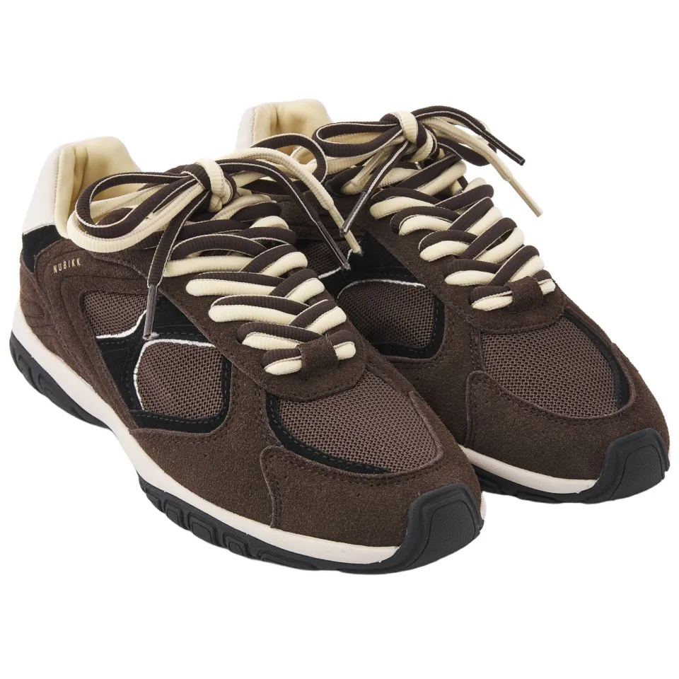 Nubikk suède sneakers - donkerbruin, foto 2