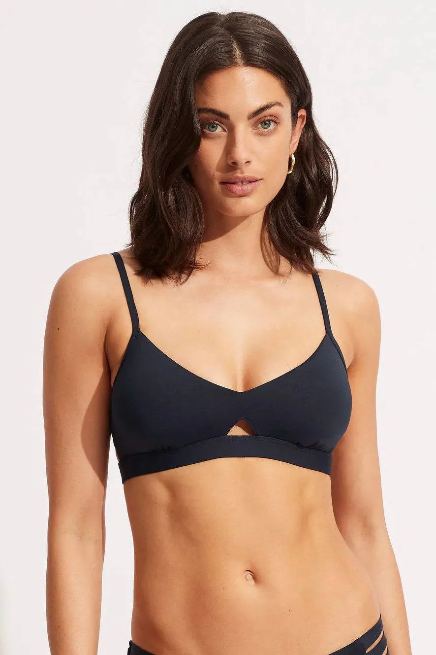 Seafolly Collective crop bikinitop donkerblauw blauw, foto 5