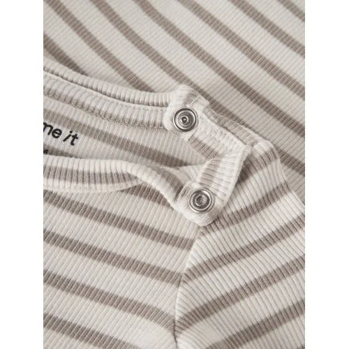 NAME IT BABY gestreepte romper NBNBANI beige/ecru, foto 6