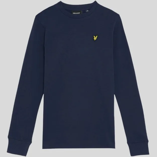 Lyle & Scott longsleeve donkerblauw ronde hals, foto 2