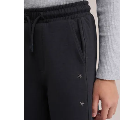 WE Fashion joggingbroek met studs antraciet, foto 4