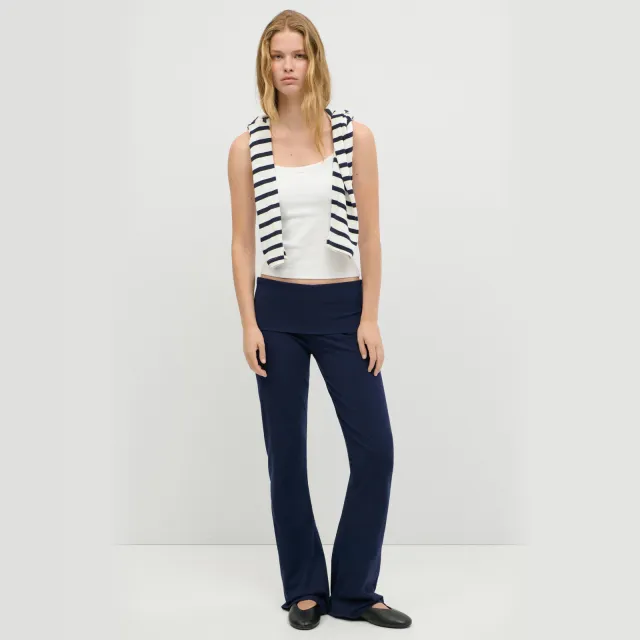 Mango Teen flared broek donkerblauw