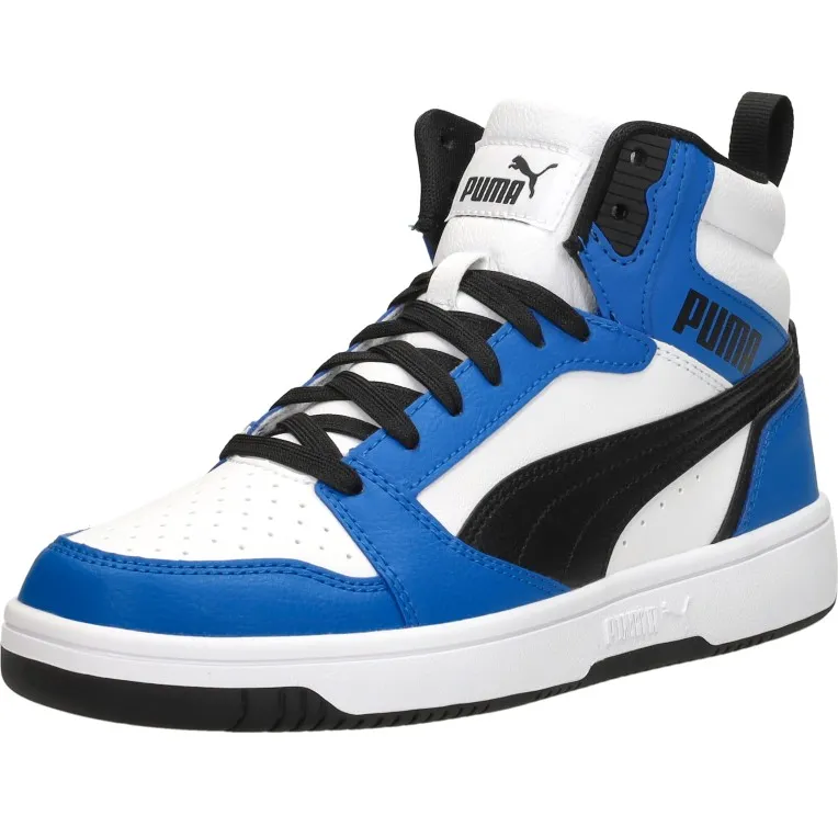 Puma Rebound V6 Mid hoge sneakers jongens kobalt blauw, foto 4