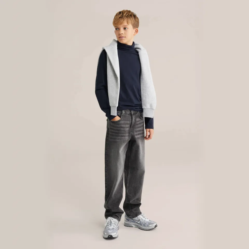 WE Fashion longsleeve donkerblauw heavy blue, foto 4