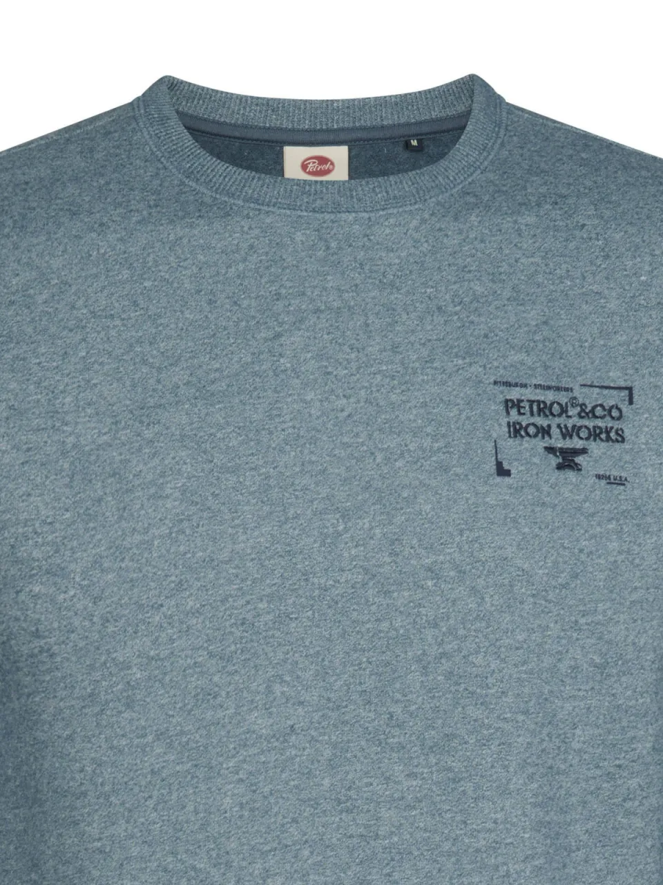 Petrol Industries regular fit sweater met borduursels - blauw, foto 6