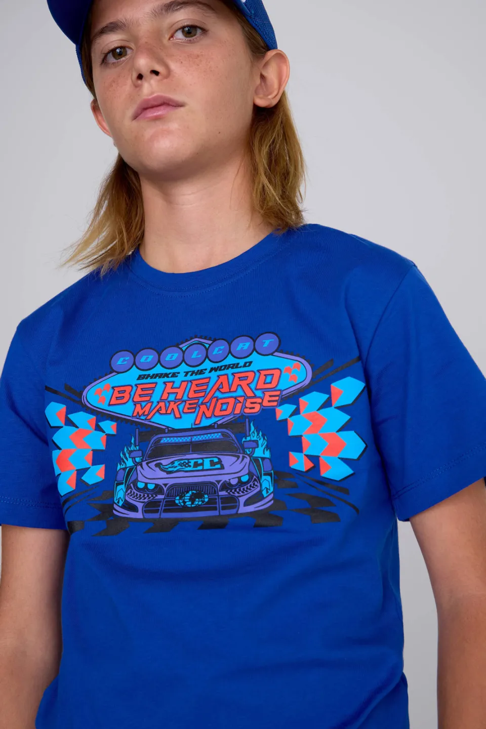 Coolcat Tristan T-shirt met race car print blauw, foto 5