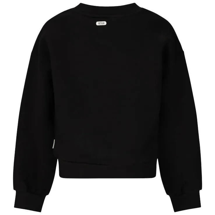 Retour Jeans oversized sweater met tekst - zwart, foto 3