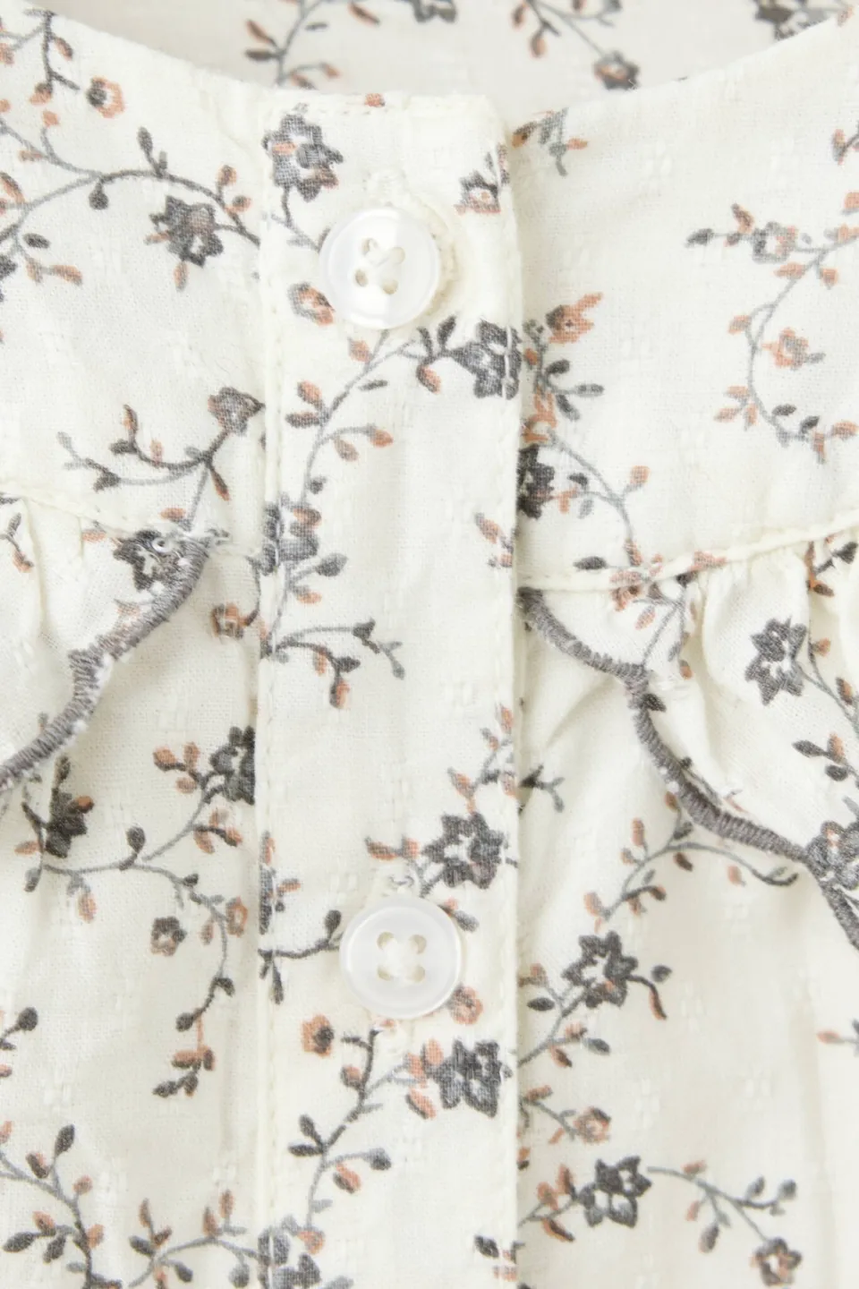 Mango Kids gebloemde blouse - lichtbeige, foto 5