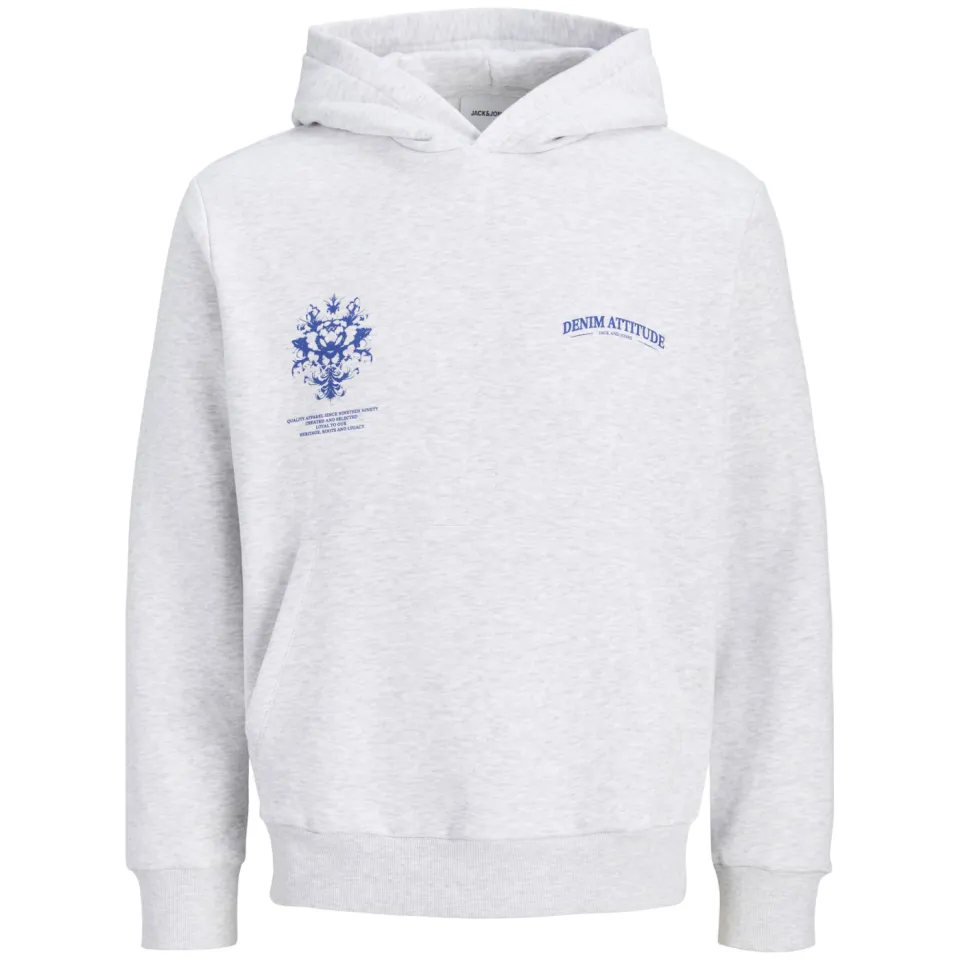 Jack & Jones JUNIOR hoodie met backprint - wit, foto 2