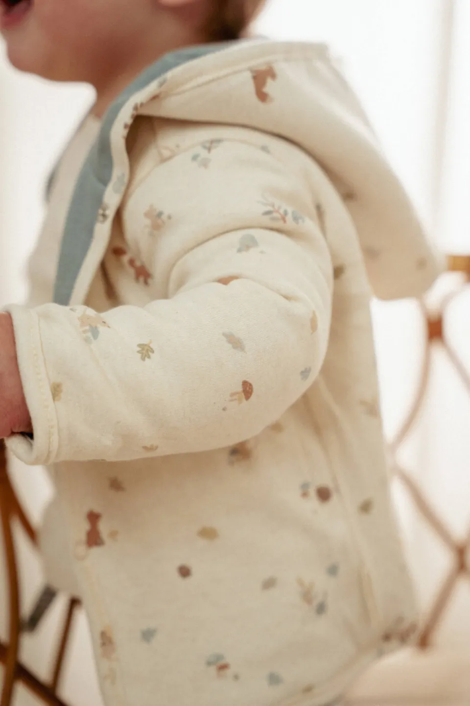 Little Dutch reversible baby tussenjas blauw/offwhite, foto 5