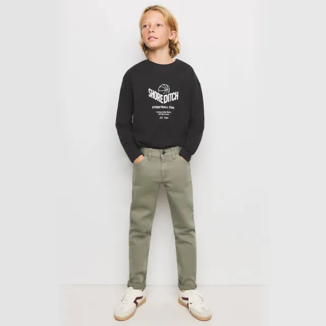 Mango Kids regular fit jeans - kaki