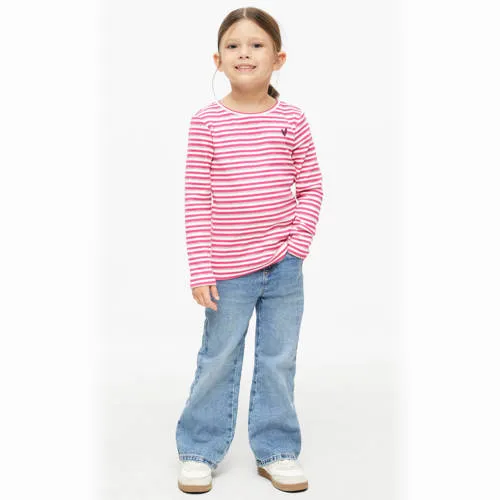 s.Oliver gestreepte longsleeve met glitter roze, foto 3