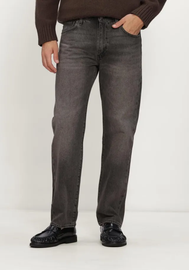 Levi's Heren Jeans 555 Relaxed Straight Back On The Block - Donkergrijs