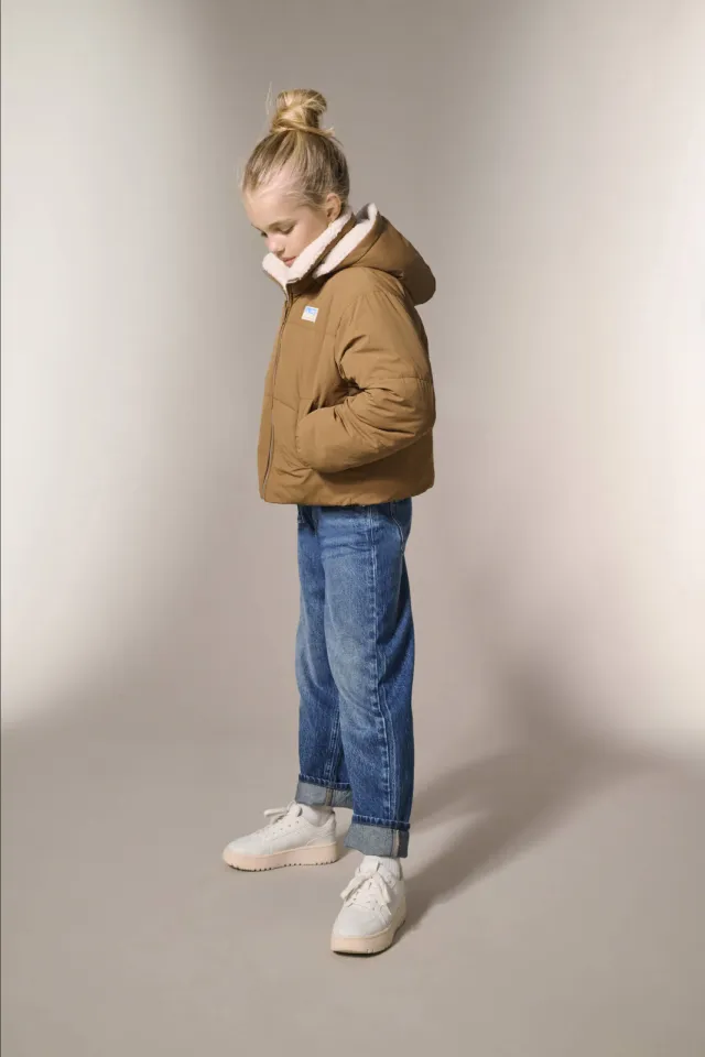 KIDS ONLY GIRL reversible gewatteerde winterjas camel, foto 2