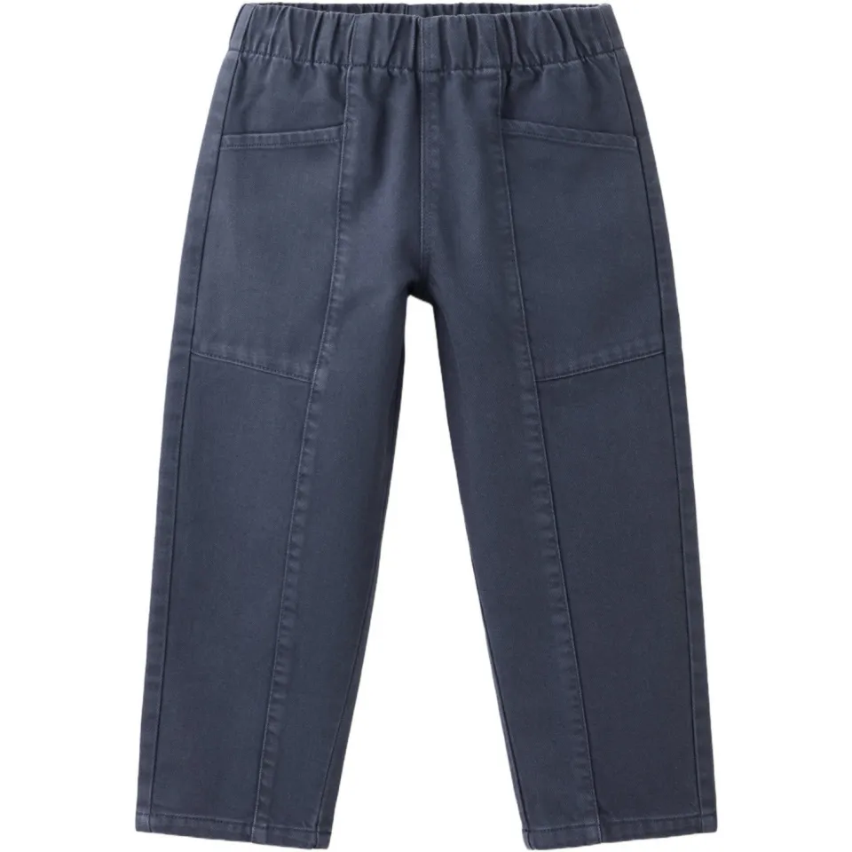 Mango casual broek donkerblauw, foto 3