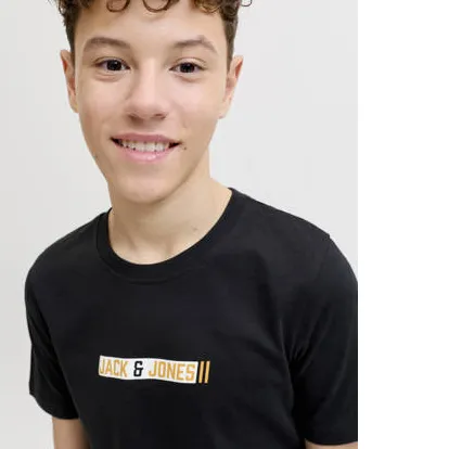 Jack & Jones rechtvallend T-shirt met logo zwart, foto 4