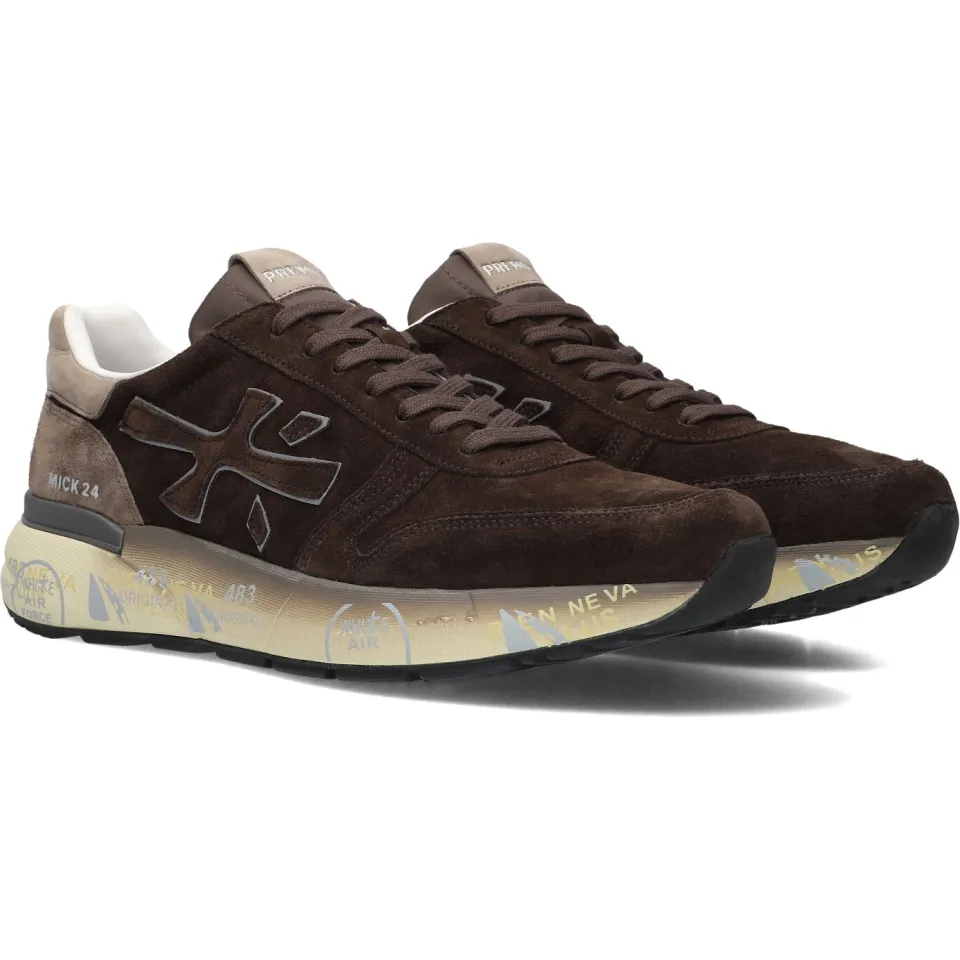 Premiata Mick lage sneakers bruin, foto 3