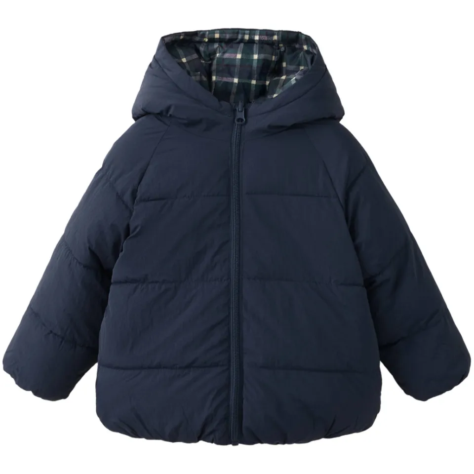 Mango Kids omkeerbare winterjas marineblauw, foto 2