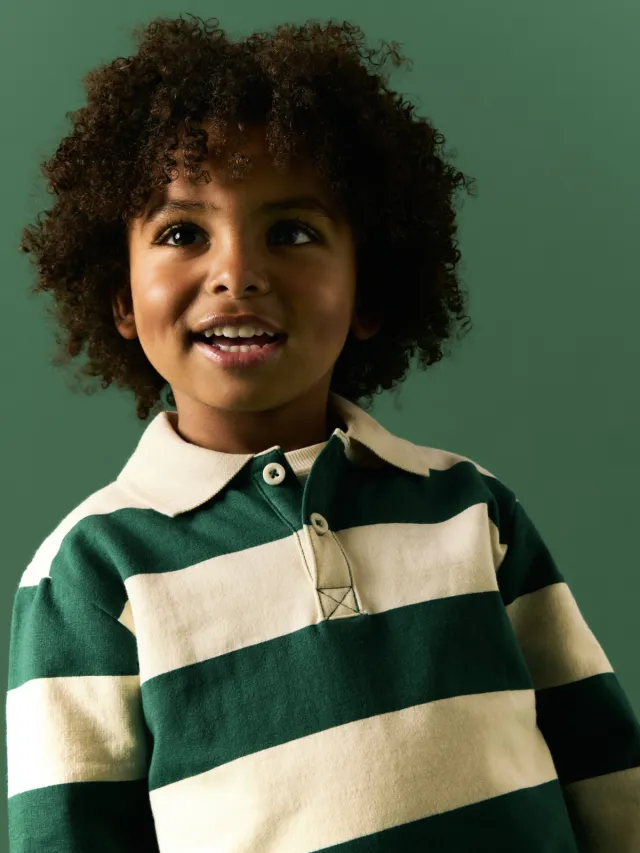 NAME IT MINI rechtvallende gestreepte sweater - groen Groen/wit