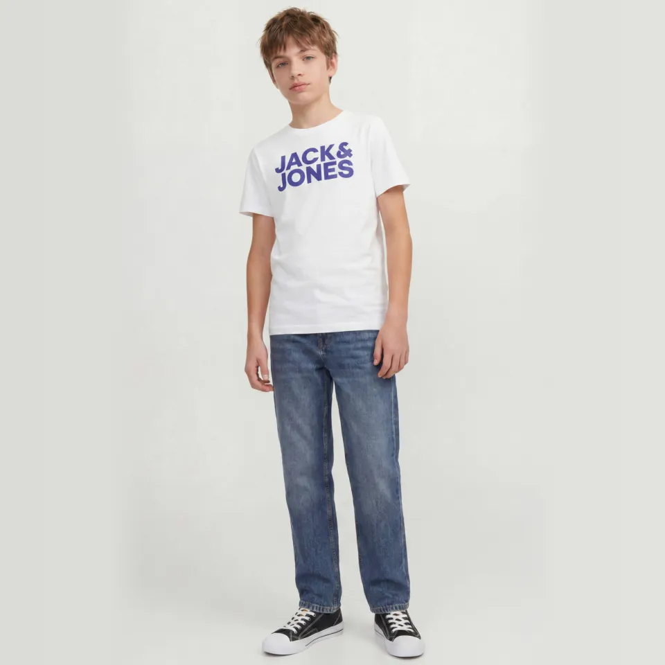 Jack & Jones Junior logo T-shirt wit, foto 7