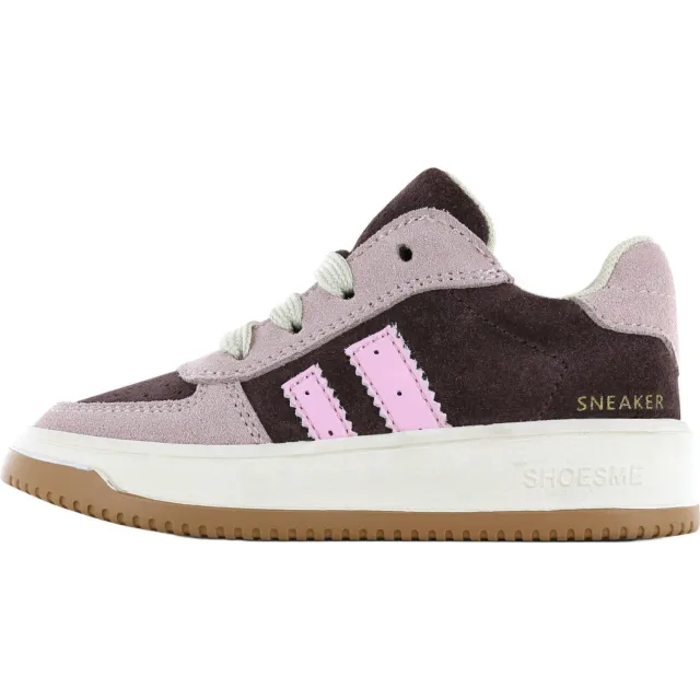 Shoesme suède sneakers - roze/donkerbruin, foto 2