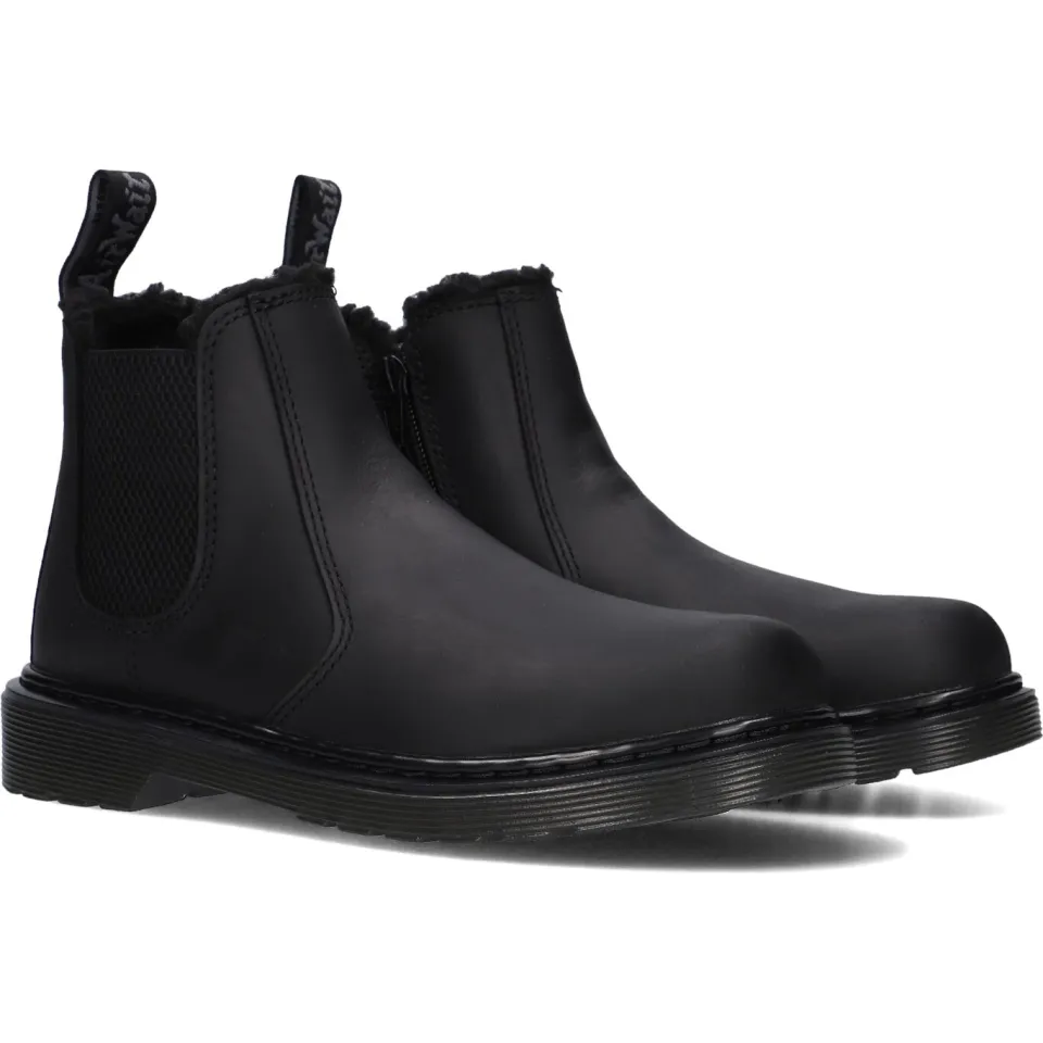 Dr. Martens 2976 Leonore Mono gevoerde leren enkelboots zwart schoolkind, foto 4