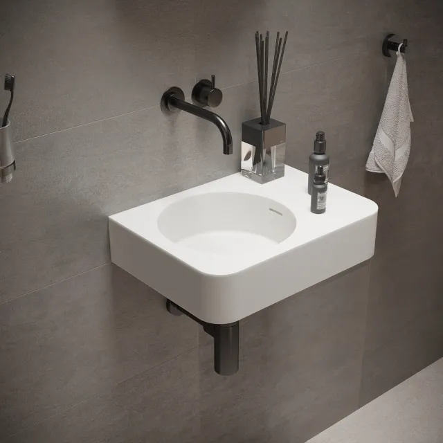 Ideavit Fontein Ideavit Solidbrio 45x30x14 cm Solid Surface Mat Wit