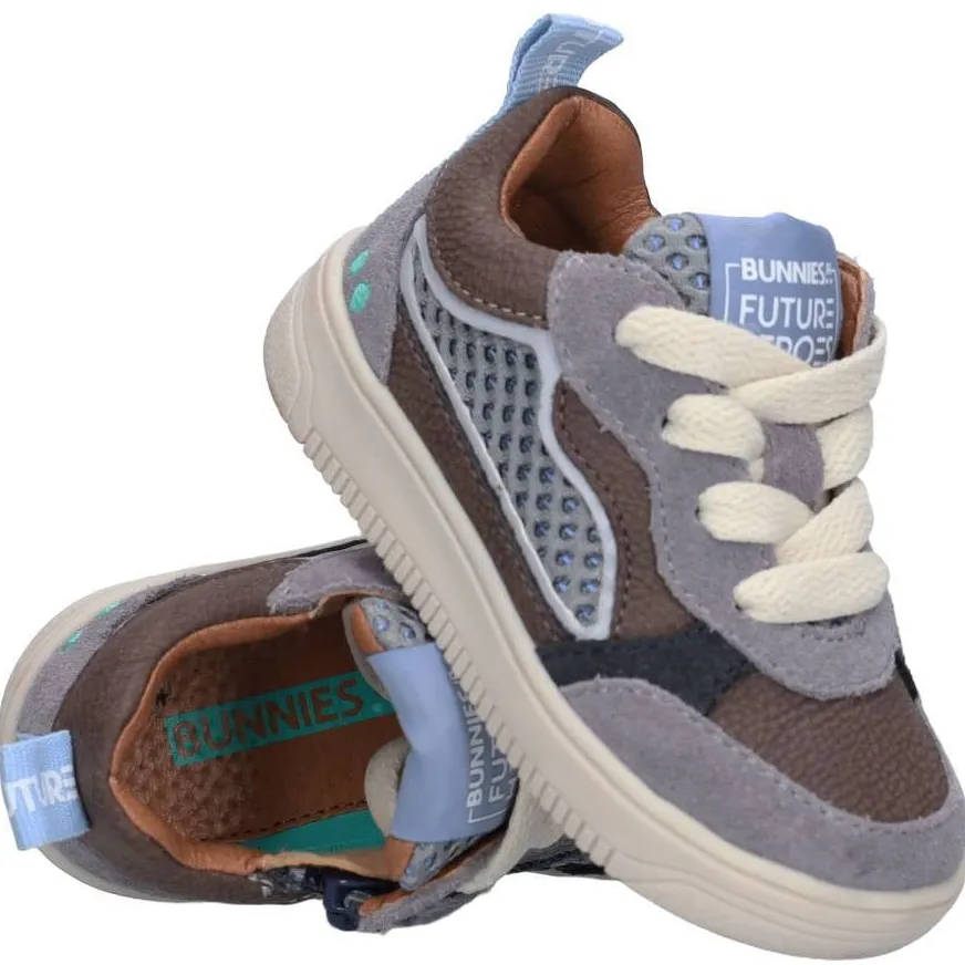 BunniesJR leren sneakers - beige/lichtblauw, foto 4