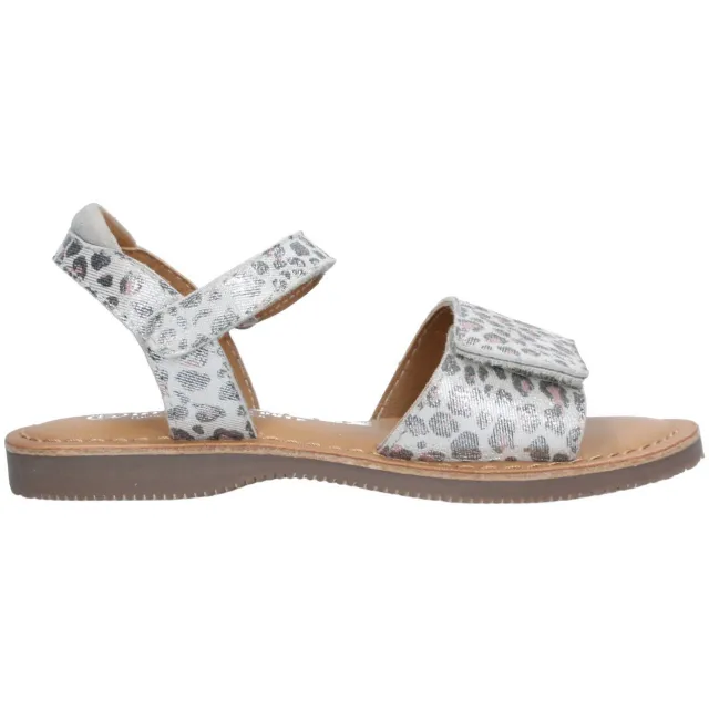 Braqeez leren sandalen zilver