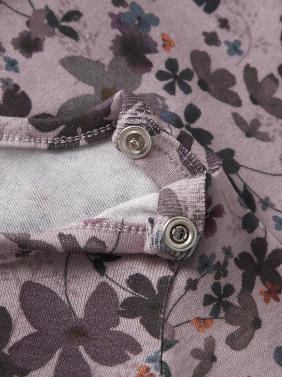 NAME IT BABY gebloemde romper - lila/paars Meisjes Stretchkatoen Ronde hals, foto 4