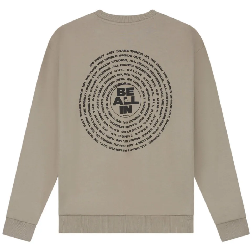 Ballin sweater met backprint - taupe, foto 3