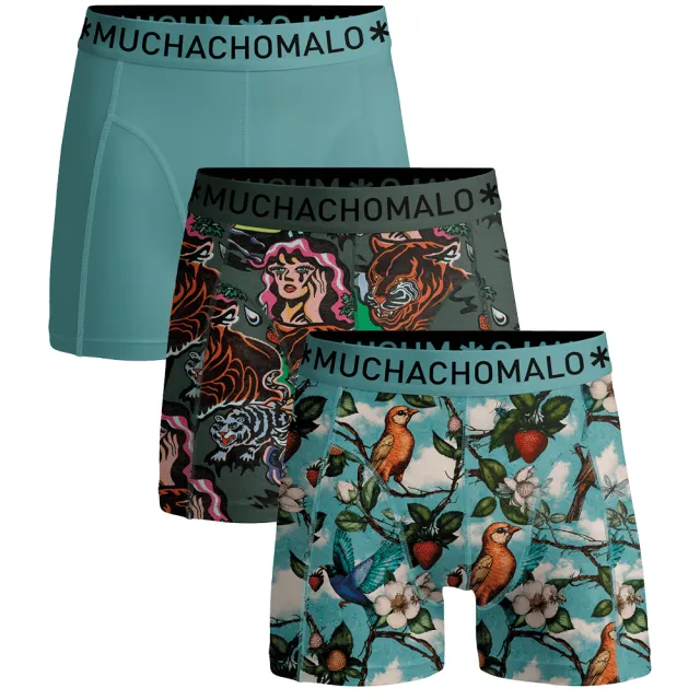 Muchachomalo Heren 3-pack Boxershorts Fruit Origin Veelkleurig