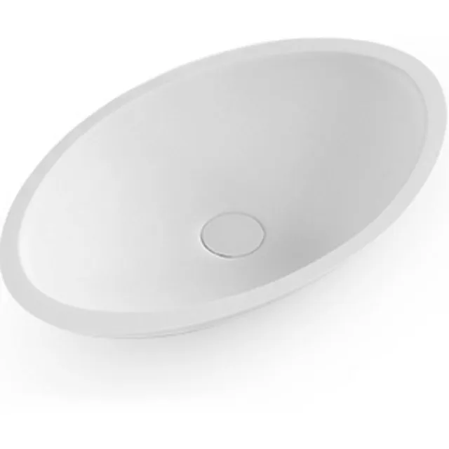 Waskom Opbouw EH Design Biella 590x350x75 mm Solid Surface Mat Wit
