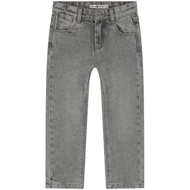 Stains&Stories loose fit jeans - grijs Grey denim