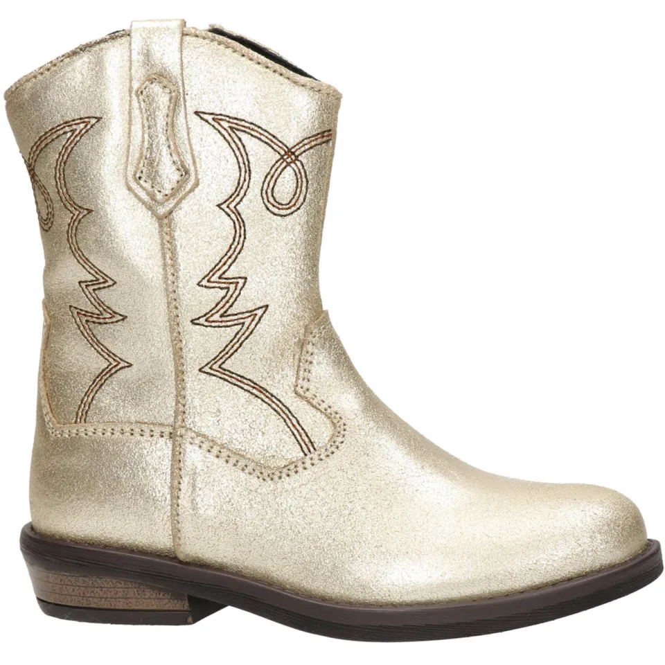 Nelson Kids leren cowboylaarzen goud metallic, foto 2