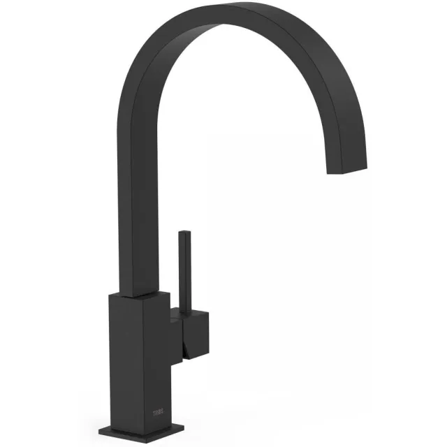 Tres Keukenkraan Tres Cocina Gebogen Uitloop 21 cm Mat Zwart