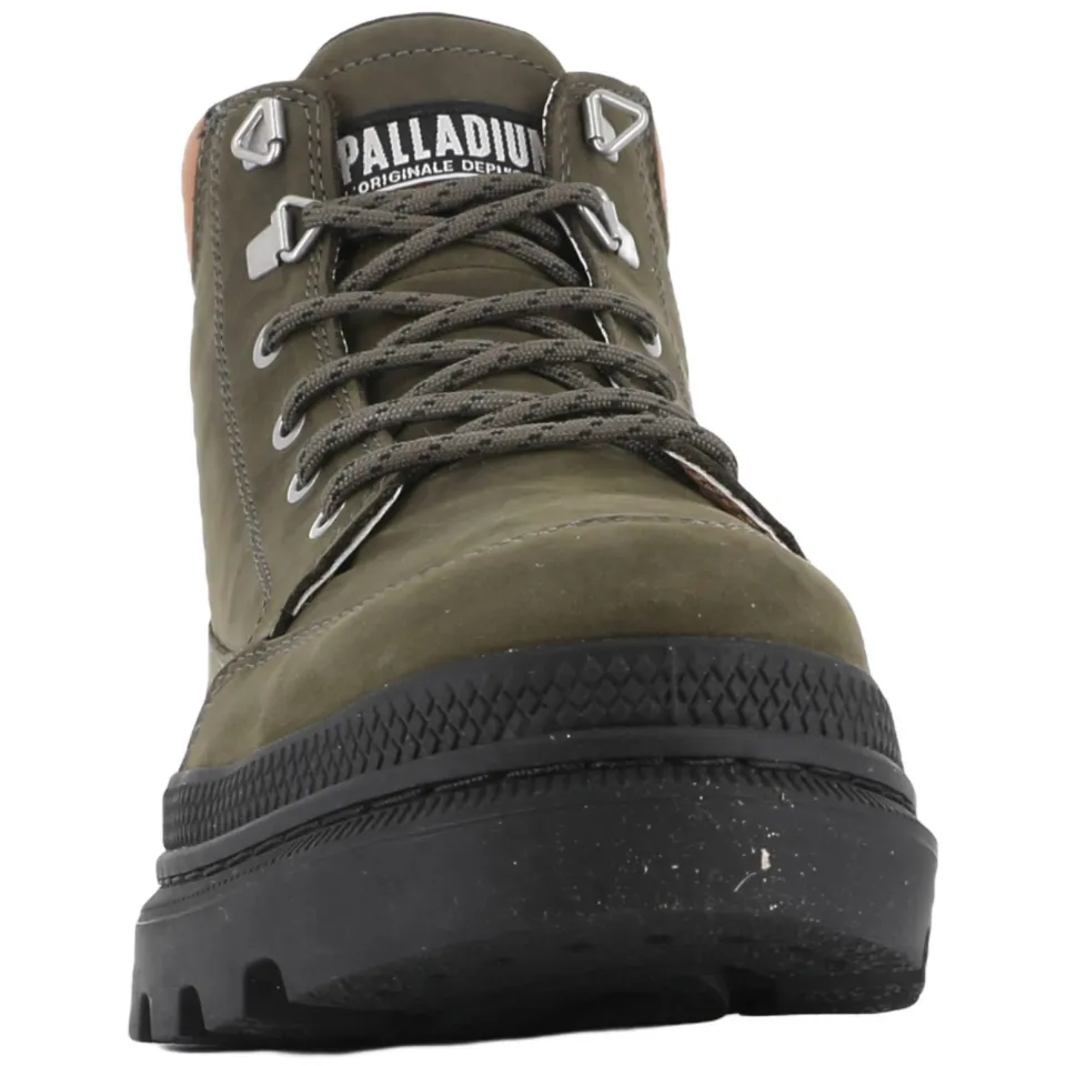 Palladium TRroopercuff WP+ leren veterboots met profielzool - donkergroen, foto 4