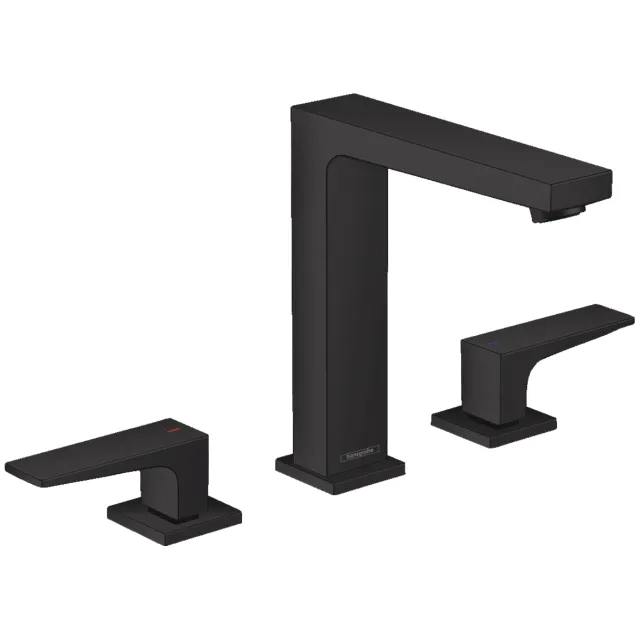 Hansgrohe Metropol 160 3-gats wastafelmengkraan mat zwart Chroom