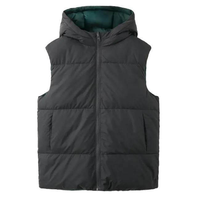 Mango Kids bodywarmer antraciet Antraciet / groen