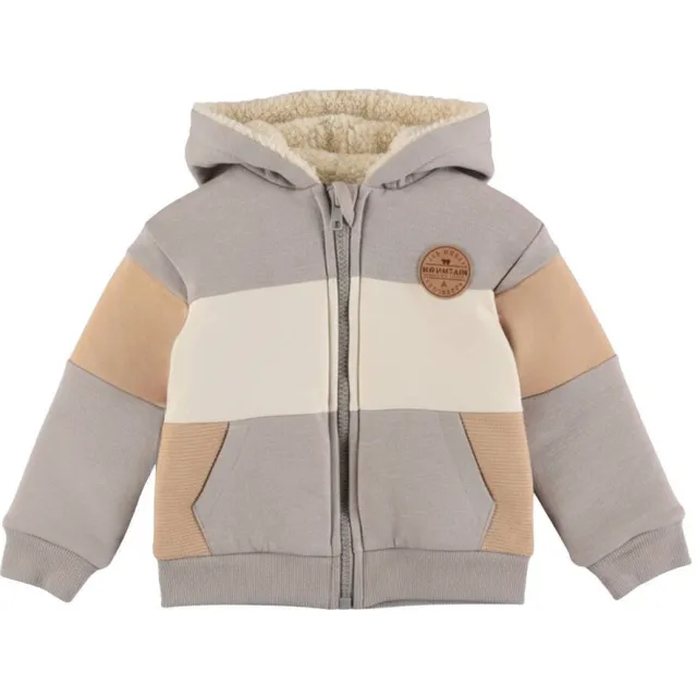 Dirkje gevoerd sweatvest - grijs/beige