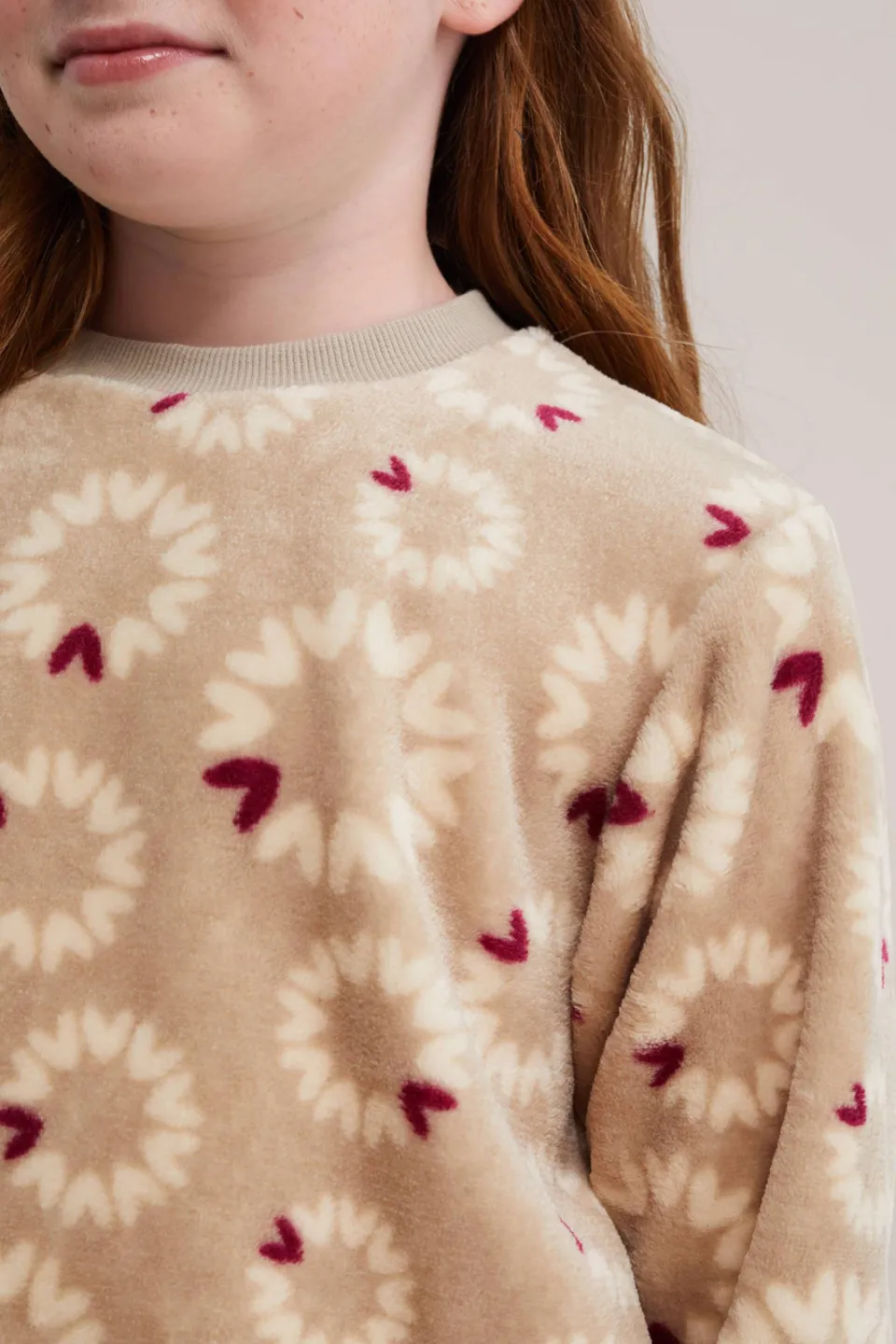 WE Fashion junior pyjama met print beige, foto 4