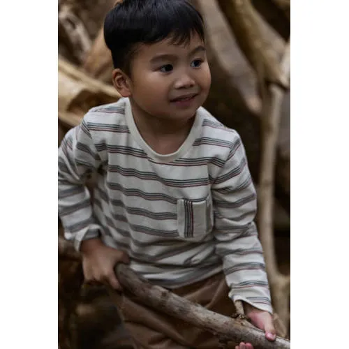 Little Dutch gestreepte longsleeve beige, foto 6