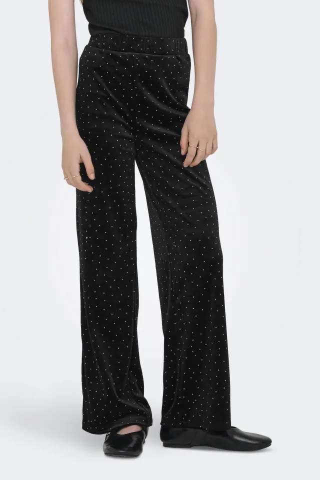 KIDS ONLY GIRL fluwelen wide leg broek zwart, foto 5