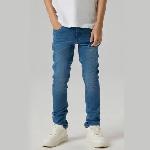 NAME IT KIDS slim fit jeans NKMTHEO stonewashed medium blue denim, foto 3