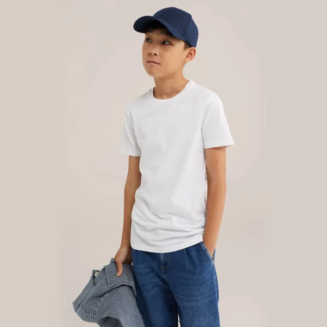 WE Fashion basic T-shirt wit White Uni
