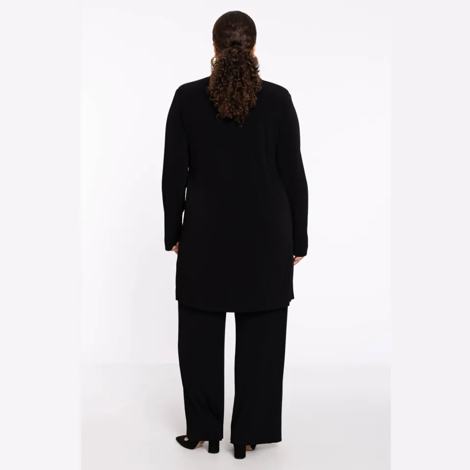 Yoek plissé pantalon zwart, foto 5